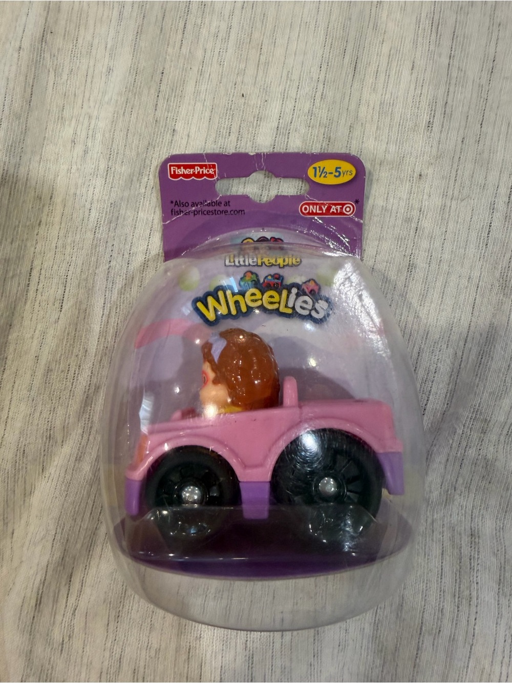 Fisher Price Little People Wheelies Target Exclusive MIA in Purple Jeep